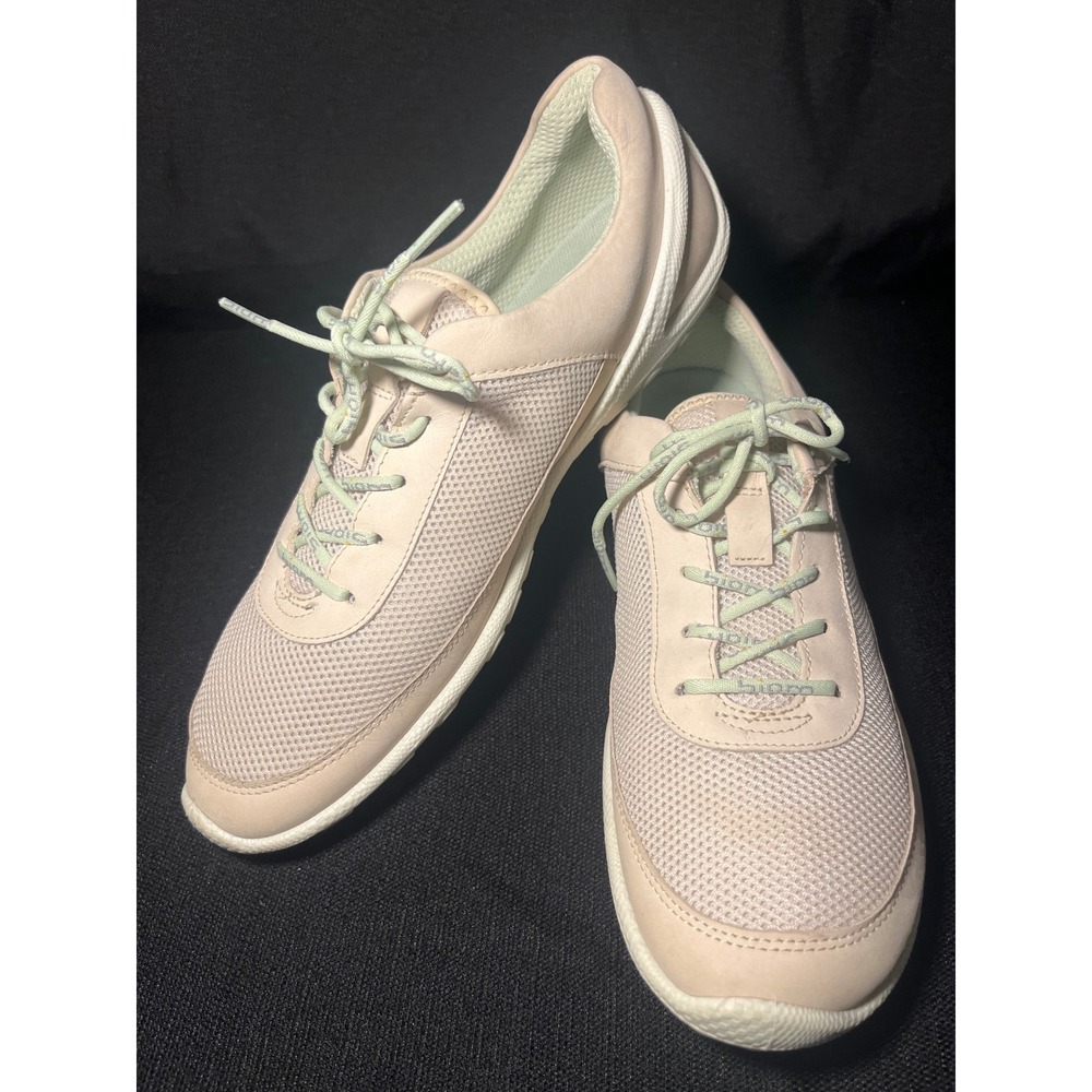 ECCO Biom2.2 Limestone Leather Mesh Comfort Everyday Walking Sneaker Women Sz 10